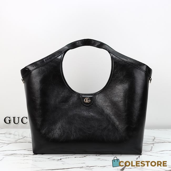 Colestore Gucci Giglio Large Tote Bag in Black Leather 60×47×16cm - 1
