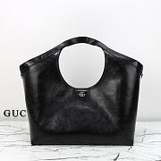 Colestore Gucci Giglio Large Tote Bag in Black Leather 60×47×16cm - 1