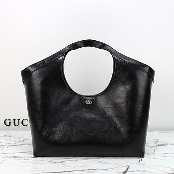 Colestore Gucci Giglio Large Tote Bag in Black Leather 60×47×16cm