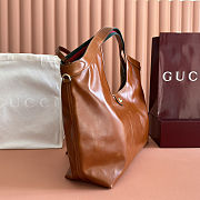 Colestore Gucci Giglio Large Tote Bag in Dark Brown Leather 60×47×16cm - 6