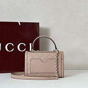 Colestore Gucci Padlock Small Top Handle Bag in Pink Beige GG leather 20x13x8cm - 4
