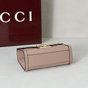 Colestore Gucci Padlock Small Top Handle Bag in Pink Beige GG leather 20x13x8cm - 3