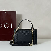 	 Colestore Gucci Padlock Small Top Handle Bag in Black GG leather 20x13x8cm - 3