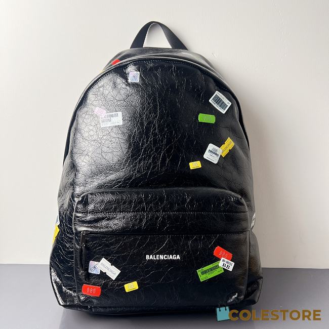 Colestore Balenciaga Explorer Backpack in Black 34x12x46cm - 1