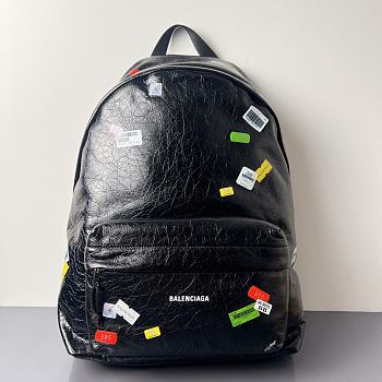 Colestore Balenciaga Explorer Backpack in Black 34x12x46cm