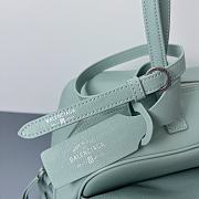 Colestore Balenciaga Carrie Bowling Leather Shoulder bag in Mineral Green 36x16x18.7cm - 6