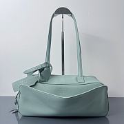 Colestore Balenciaga Carrie Bowling Small Leather Shoulder bag in Mineral Green 31x12x12cm - 1