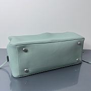 Colestore Balenciaga Carrie Bowling Small Leather Shoulder bag in Mineral Green 31x12x12cm - 2