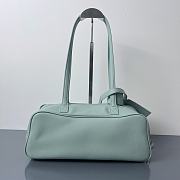 Colestore Balenciaga Carrie Bowling Small Leather Shoulder bag in Mineral Green 31x12x12cm - 3