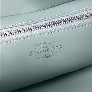Colestore Balenciaga Carrie Bowling Small Leather Shoulder bag in Mineral Green 31x12x12cm - 6