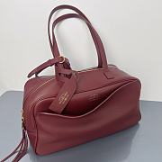 Colestore Balenciaga Bowling Carrie Leather Shoulder bag in Dark Burgundy 36x16x18.7cm - 2