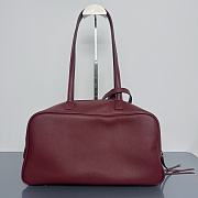 Colestore Balenciaga Bowling Carrie Leather Shoulder bag in Dark Burgundy 36x16x18.7cm - 4