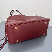 Colestore Balenciaga Bowling Carrie Leather Shoulder bag in Dark Burgundy 36x16x18.7cm - 5