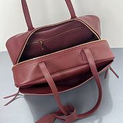 Colestore Balenciaga Bowling Carrie Leather Shoulder bag in Dark Burgundy 36x16x18.7cm - 6