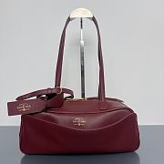 	 Colestore Balenciaga Carrie Bowling Small Leather Shoulder bag in Dark Burgundy 31x12x12cm - 1