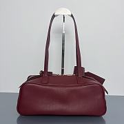 	 Colestore Balenciaga Carrie Bowling Small Leather Shoulder bag in Dark Burgundy 31x12x12cm - 3