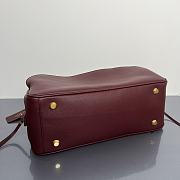	 Colestore Balenciaga Carrie Bowling Small Leather Shoulder bag in Dark Burgundy 31x12x12cm - 4