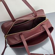 	 Colestore Balenciaga Carrie Bowling Small Leather Shoulder bag in Dark Burgundy 31x12x12cm - 6