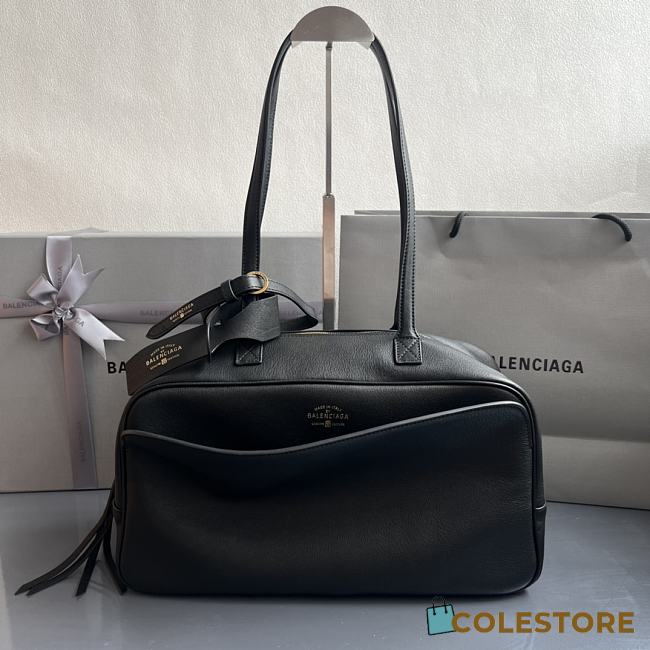 Colestore Balenciaga Bowling Carrie Leather Shoulder bag in Black 36x16x18.7cm - 1