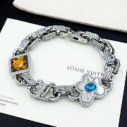 Colestore Louis Vuitton by Tyler the Creator Paradise Stone Bracelet Silver Color - 3