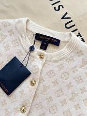 Colestore Louis Vuitton Monogram Brushed Knit Cardigan Beige - 5