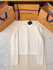 Colestore Louis Vuitton Monogram Brushed Knit Cardigan Beige - 3