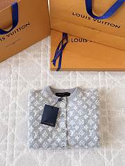 Colestore Louis Vuitton Monogram Brushed Knit Cardigan Gray - 4