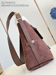 Colestore Louis Vuitton CarryAll PM Mahina Leather Dark Brown 34 x 11 x 22cm - 4