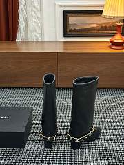 Colestore Chanel High Boots Lambskin & Grosgrain, Black - 4