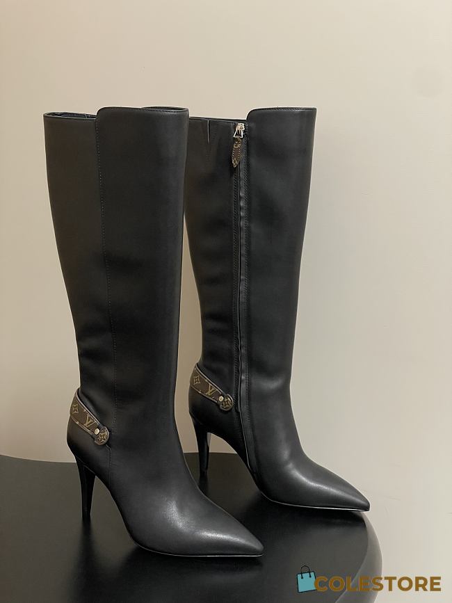Colestore Louis Vuitton Legacy High Boots in Black Leather - 1