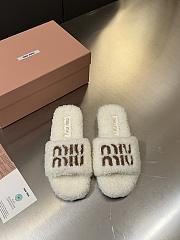 Colestore Miu Miu Shearling slides Natural  - 6