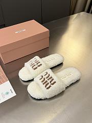 Colestore Miu Miu Shearling slides Natural  - 5