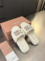 Colestore Miu Miu Shearling slides Natural  - 2