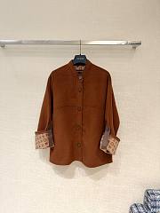 Colestore Louis Vuitton Boxy Button-Up Coat Brown  - 1