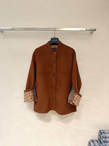 Colestore Louis Vuitton Boxy Button-Up Coat Brown 