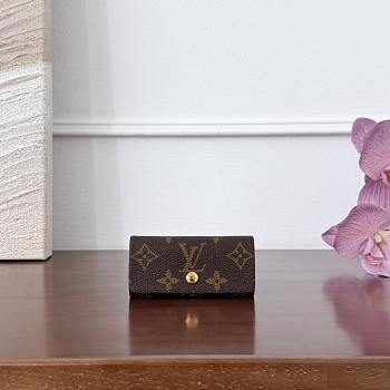 Colestore Louis Vuitton Key Pouch Monogram Canvas Brown 12 x 7 x 1.5 cm
