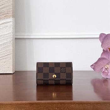 Colestore Louis Vuitton 6 Key Holder in Damier Ebene canvas 10x2x6.8cm