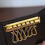 Colestore Louis Vuitton 6 Key Holder in Damier Ebene canvas 10x2x6.8cm - 3
