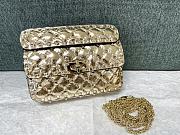Colestore Valentino Rockstud Spike Gold Metallic Patent Leather 20x6x12cm - 1
