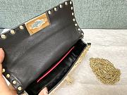 Colestore Valentino Rockstud Spike Gold Metallic Patent Leather 20x6x12cm - 5