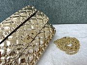 Colestore Valentino Rockstud Spike Gold Metallic Patent Leather 20x6x12cm - 4