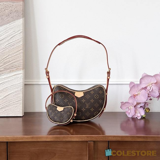 Colestore Croissant Bag MM Monogram Canvas M46828 15x5x25cm - 1