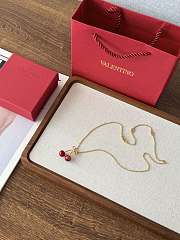 Colestore Valentino Cherryfic Metal And Enamel Necklace - 5