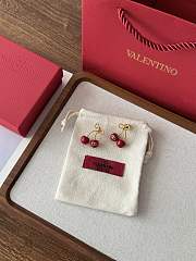 Colestore Valentino Cherryfic Metal And Enamel Earrings - 1
