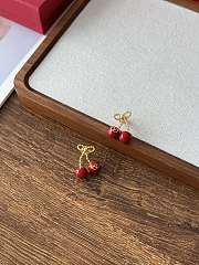 Colestore Valentino Cherryfic Metal And Enamel Earrings - 5