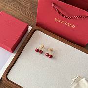 Colestore Valentino Cherryfic Metal And Enamel Earrings - 4