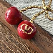 Colestore Valentino Cherryfic Metal And Enamel Earrings - 3