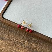 Colestore Valentino Cherryfic Metal And Enamel Earrings - 2