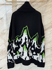 Colestore Gucci Wool jacquard zip jacket with intarsia in black and multicolor heavy wool jacquard - 6