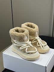 Colestore Moncler Altive Mid Teddy Snow Boots Light Beige - 1